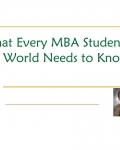 What Every MBA Student in the World Needs to Know